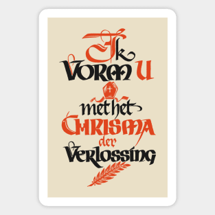 Old typographic religious card Magnet